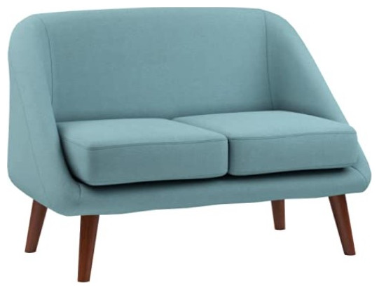 Modern Loveseat  Splayed Legs  Unique Shaped Back With Cushioned Seat   Midcentury   Loveseats   by Decor Love  Houzz