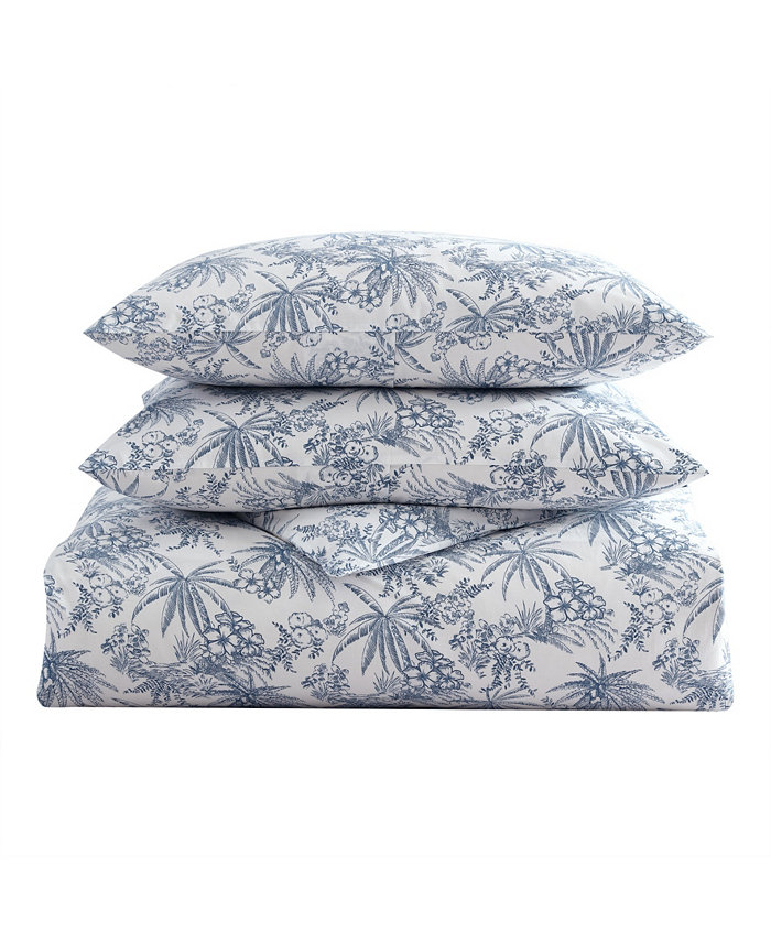 Tommy Bahama Home Pen And Ink Cotton 3 Piece Duvet Cover Set， Full Queen