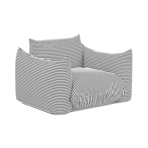 Saint Tropez Striped Stuffed Outdoor Armchair