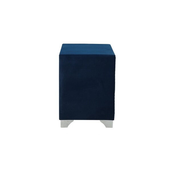 Coaster Furniture Melody 2-drawer Upholstered Nightstand Pacific Blue And Grey - - 37979355