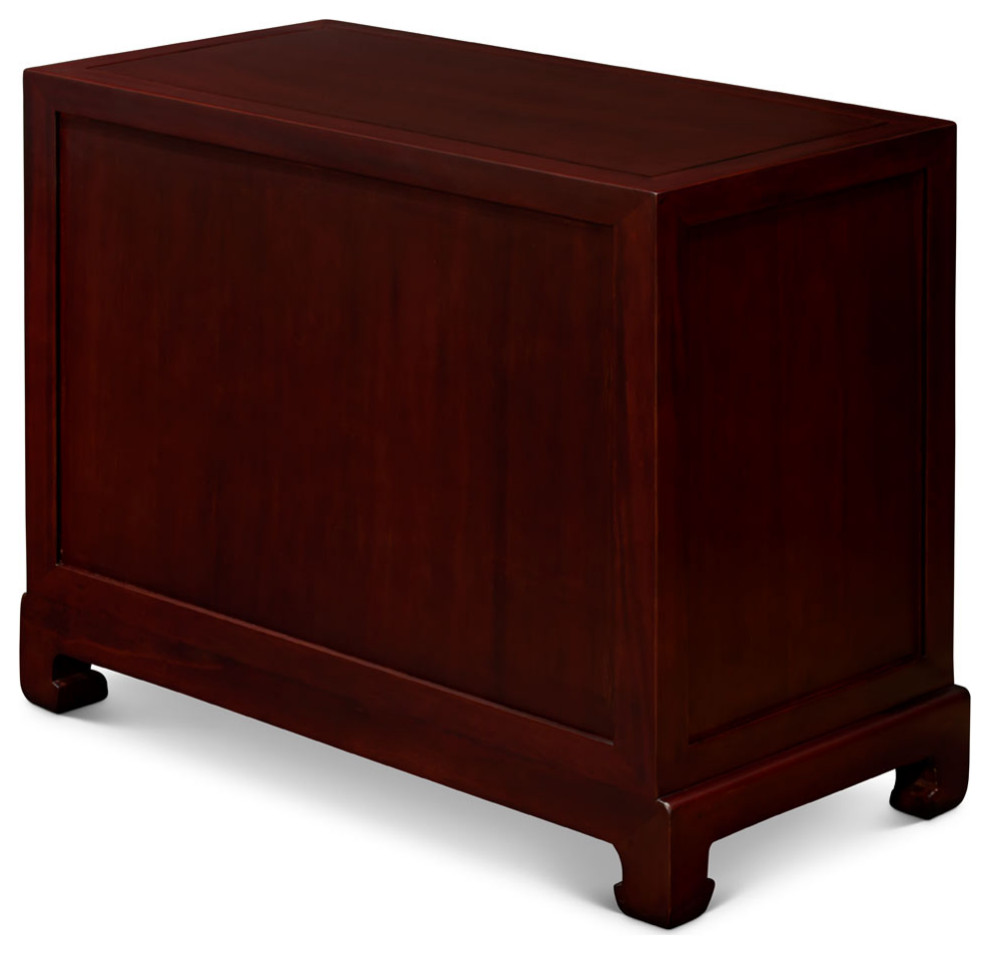 Cherry Finish Elmwood Chinese Petite Ming Media Cabinet   Asian   Entertainment Centers And Tv Stands   by China Furniture and Arts  Houzz