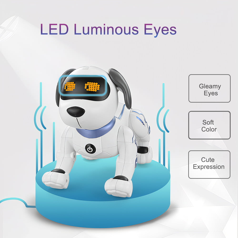 LE NENG TOYS K16A Electronic Pets Robot Dog Stunt Dog Voice Command Programmable Touch Sense Music Toy for Kids Birthday Christmas Gift