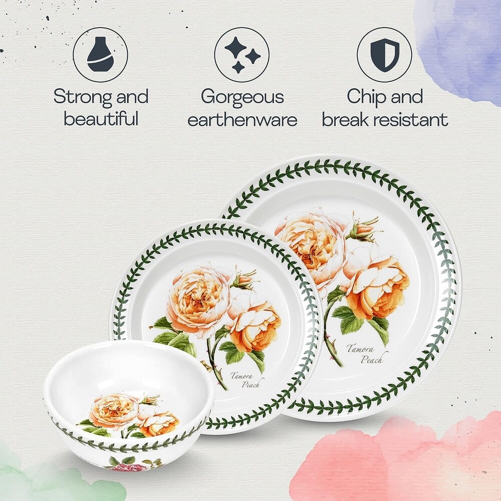 Portmeirion Botanic Roses Collection 3 Piece Dinnerware Set