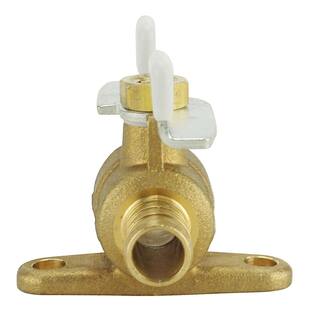 Apollo 12 in. Brass PEX-B Barb Ball Valve with Tee Handle and Mounting Pad APXV12T