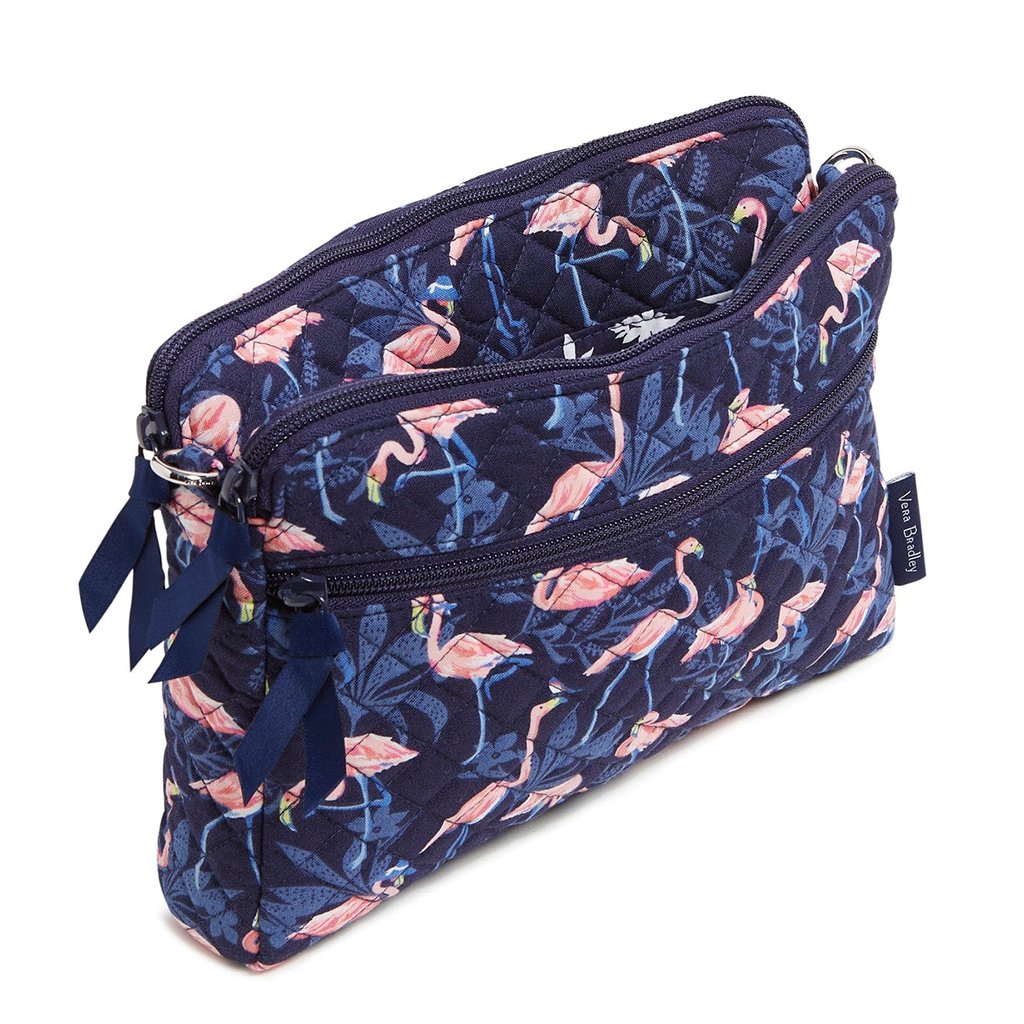 Vera Bradley  Triple Compartment Crossbody in Flamingo Party