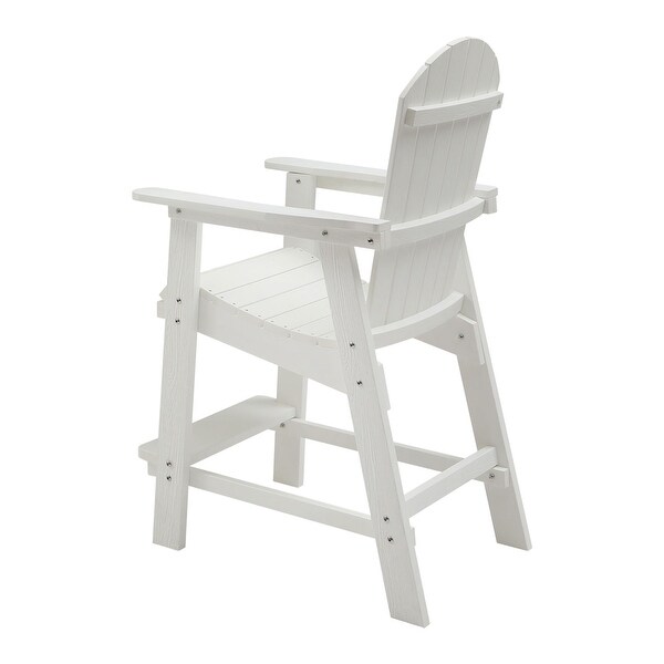 2piece Set Patio Bar with Armchair Set，White