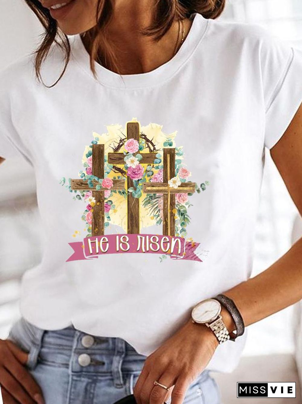 Clothes Ladies Summer T Clothing Print Fashion Casual T-Shirts Letter 90S Trend Cute Short Sleeve Women Female Graphic Tee