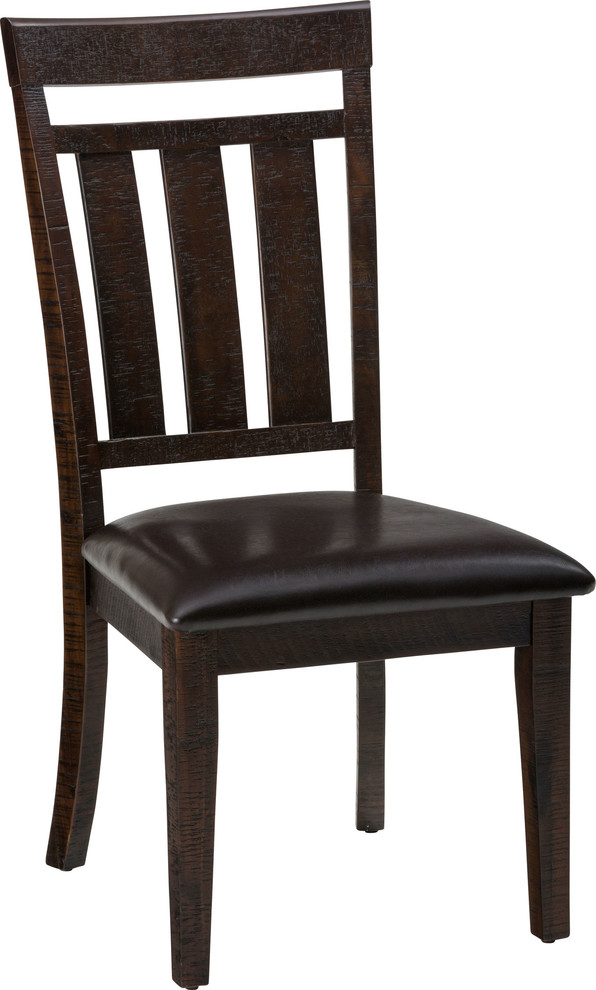 Kona Grove Upholstered Slat back Dining Chair Set of 2   Transitional   Dining Chairs   by HedgeApple  Houzz