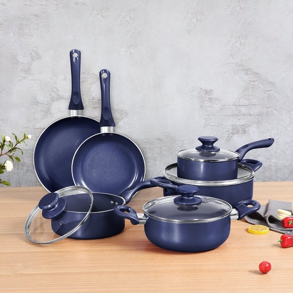 10-Piece Ceramic Nonstick Aluminum Cookware Set