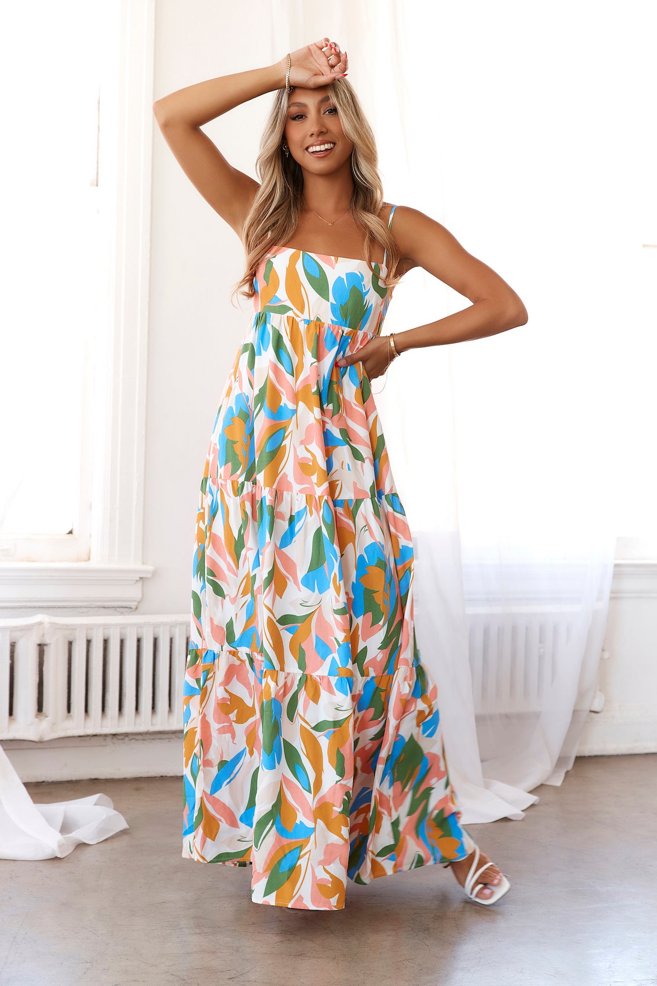 HELLO MOLLY Vivid Skylines Maxi Dress Multi