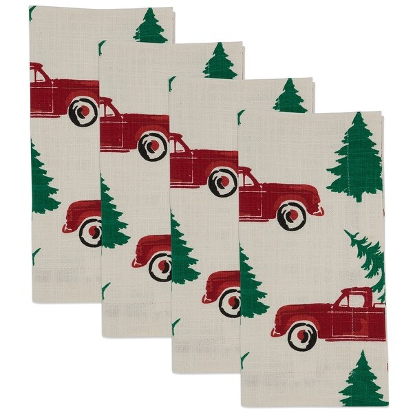 Christmas Truck Design Table Napkins (Set of 4)