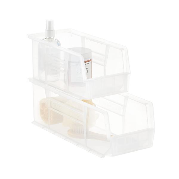 Utility Narrow Stackable Plastic Bins