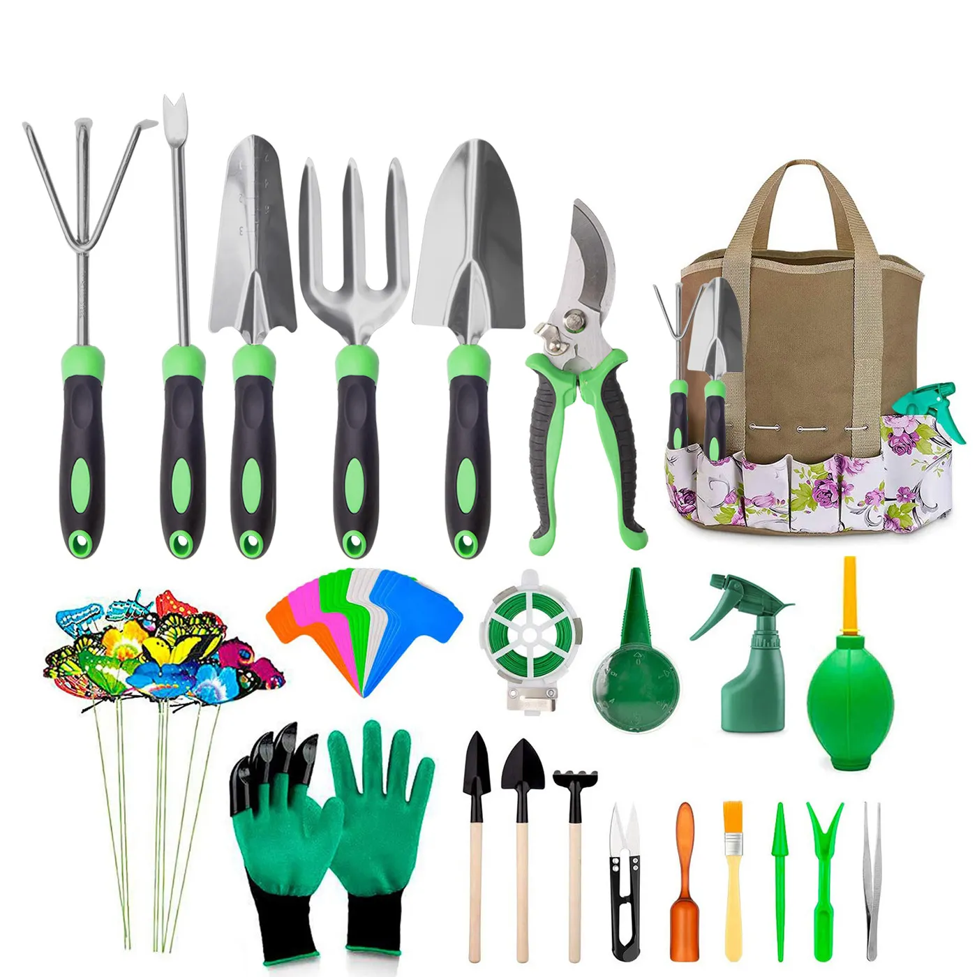 Gardening Tools Kit Aluminum oy Hand Shovel Trowel Rake Gift Box Hand Garden Tool Set