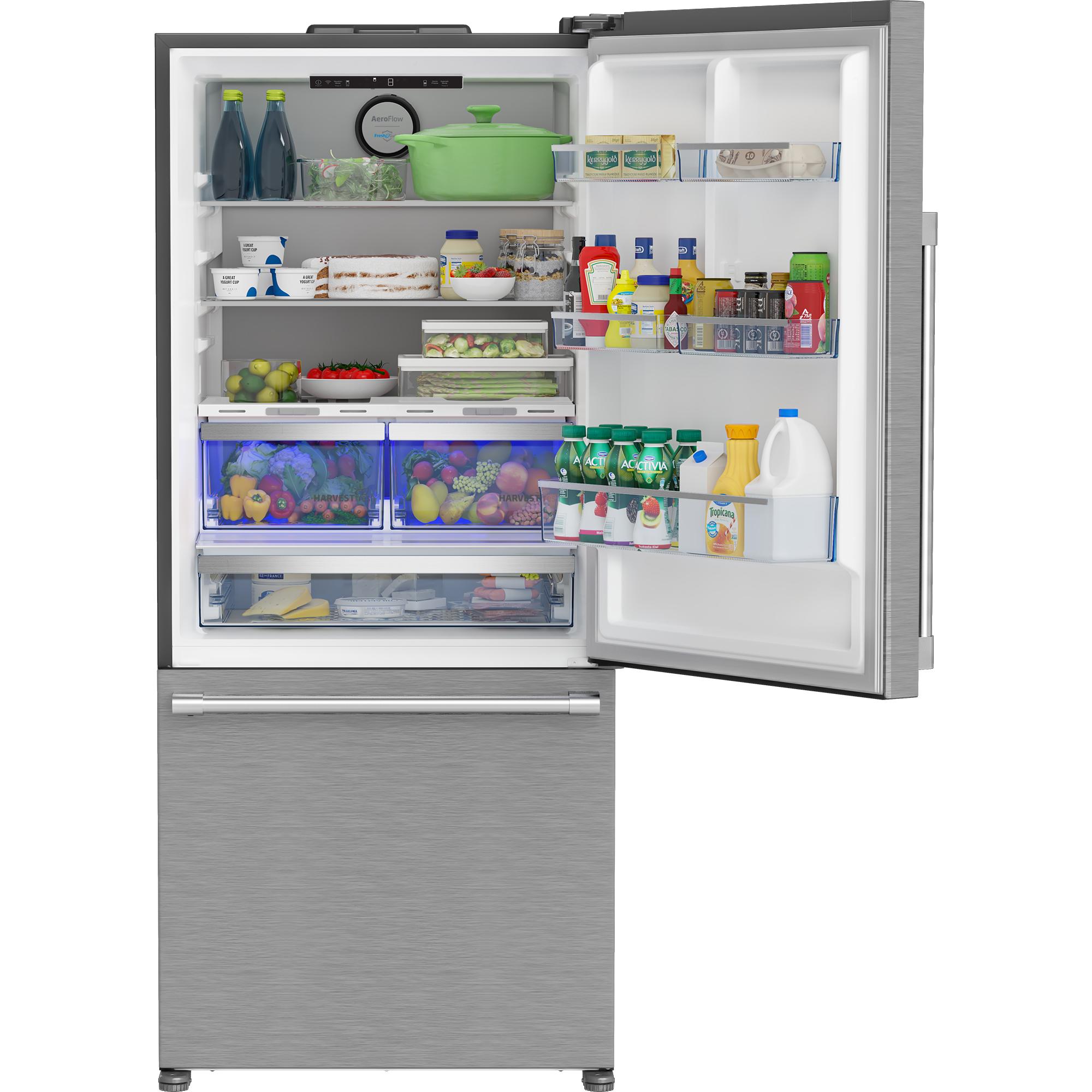 beko 30-inch, 16.1 cu. ft. Freestanding Bottom Freezer Refrigerator BFBD30216SSIM