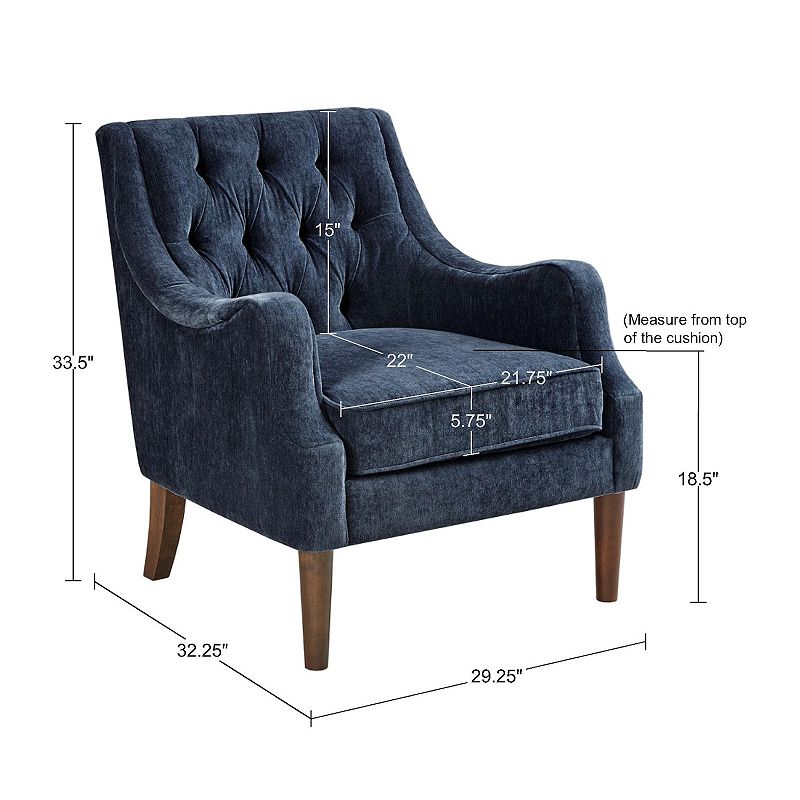 Madison Park Elle Button Tufted Accent Chair