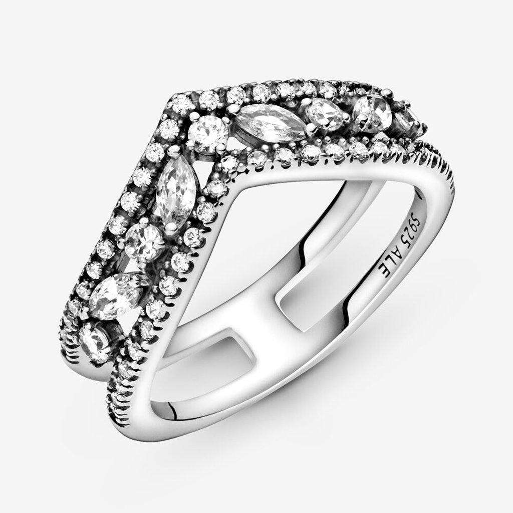 PANDORA  Sparkling Marquise Double Wishbone Ring