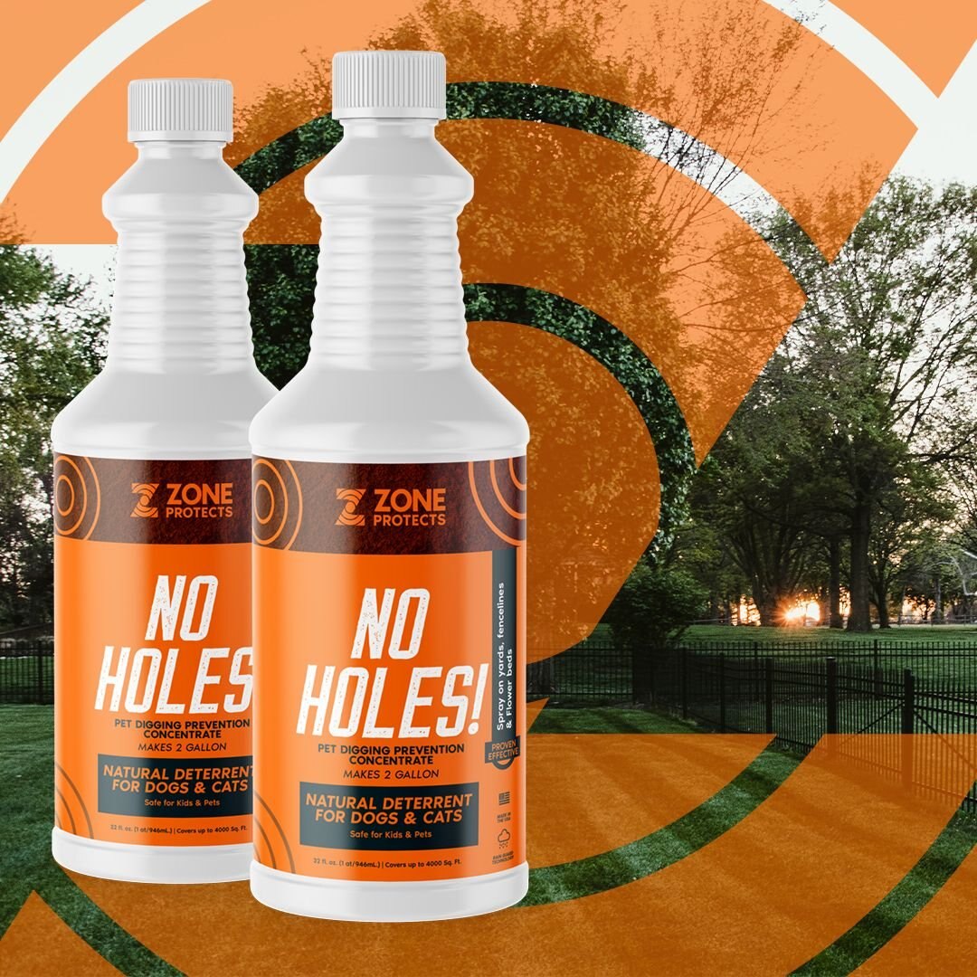 Zone Protects No Holes! Digging Dog Prevention Concentrate Bundle