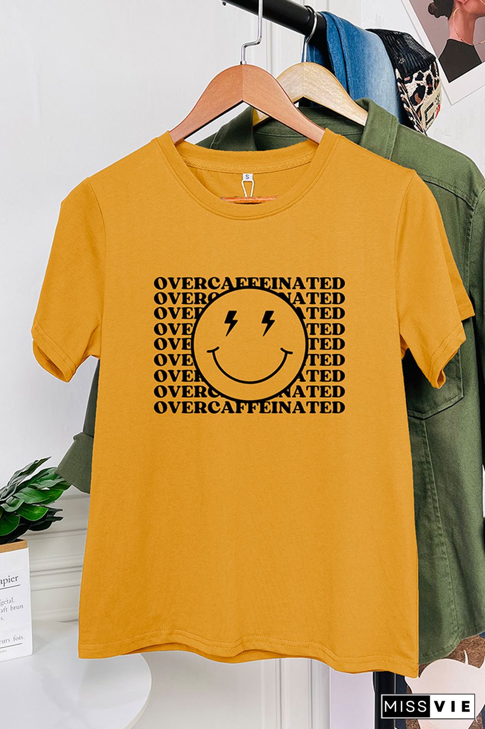 Over Caffeinated Graphic T-Shirt Wholesale