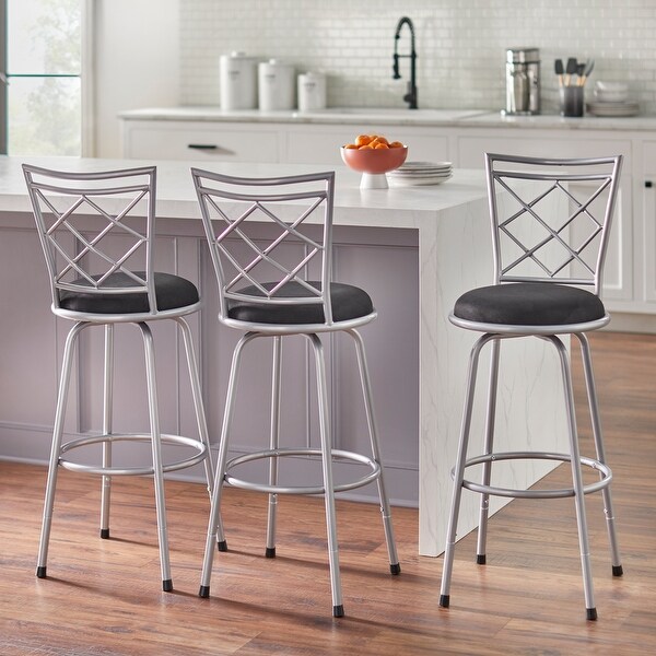 Simple Living Alyssa Adjustable Height Swivel Stools (Set of 3)