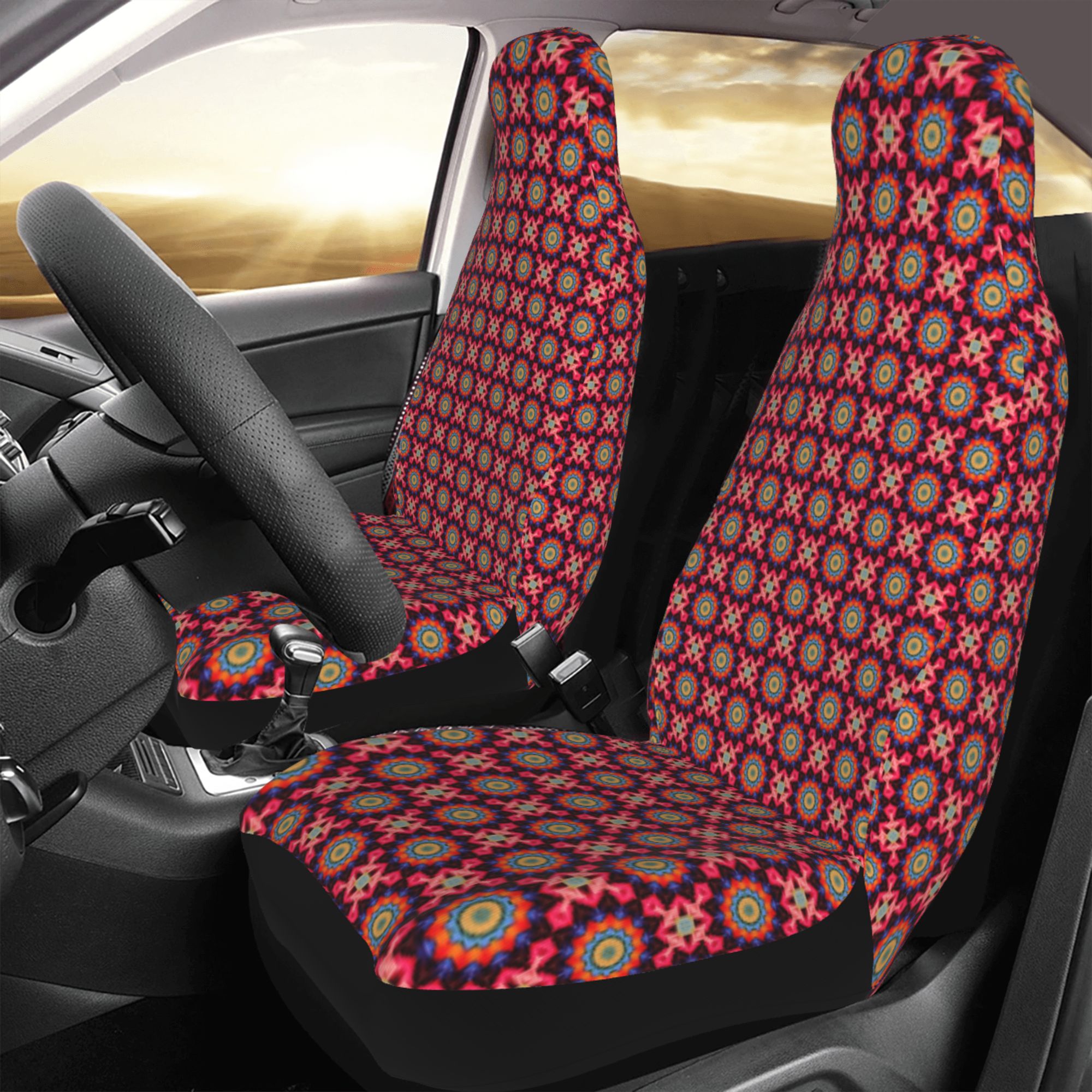 ZICANCN Car Seat Cover Kaleidoscope Seamless Pattern Car Front Seat Covers Protectors ， Automotive Seat Covers for Cars Trucks Suv