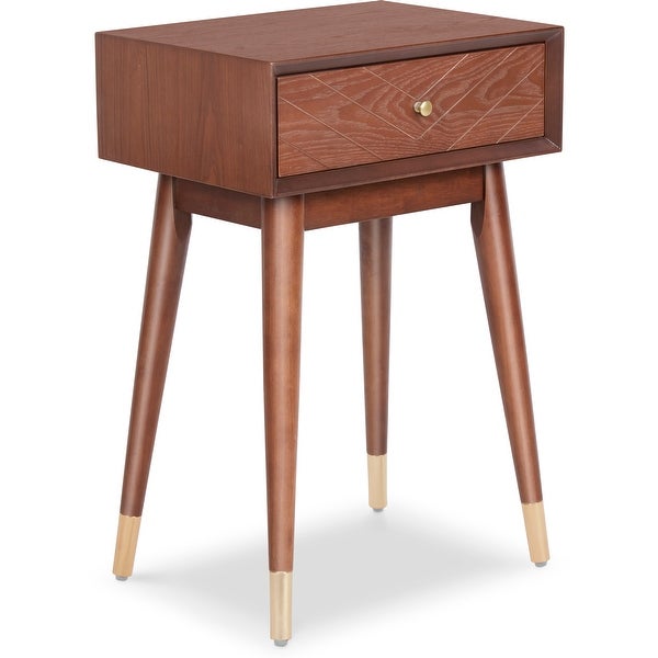 Adore Decor Sutton Walnut Brown Mid-Century Modern Table