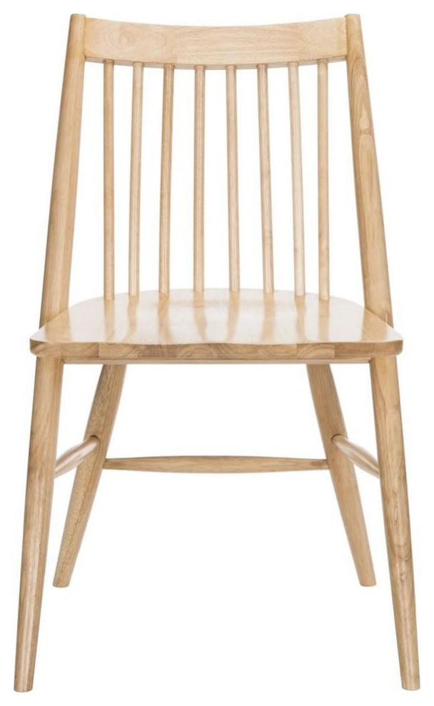Ziglor 19 quotSpindle Dining Chair  Set of 2  Natural   Midcentury   Dining Chairs   by V.S.D Furniture  Houzz
