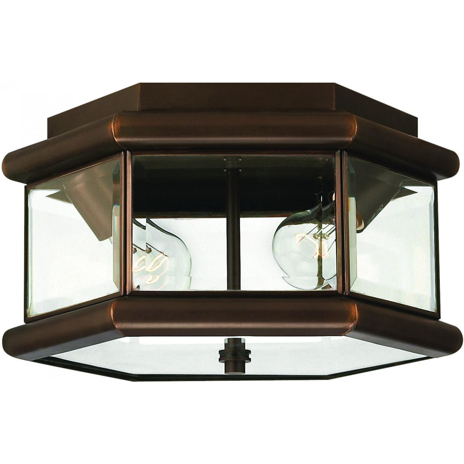 Hinkley Lighting Clifton Park Two Light 13-Inch Outdoor Ceiling Light