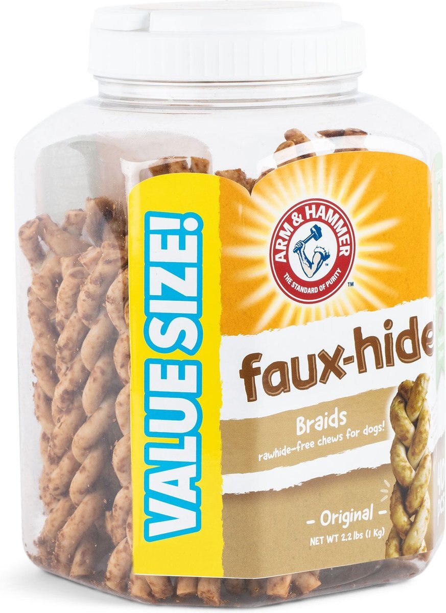 Arm and Hammer Faux-Hide Braids Dental Dog Treats