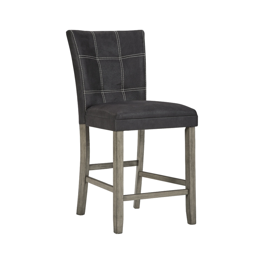 Dontally Dark Brown/Grayish Brown Upholstered Barstool   Set of 2   21\