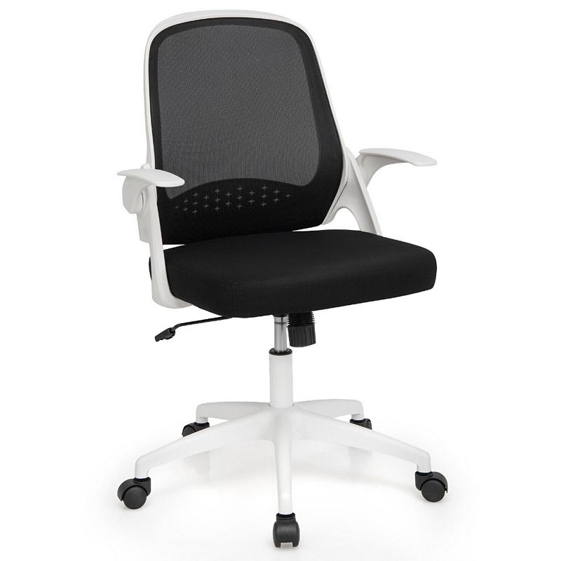 Adjustable Mesh Office Chair Rolling Computer Desk Chair with Flip-up Armrest