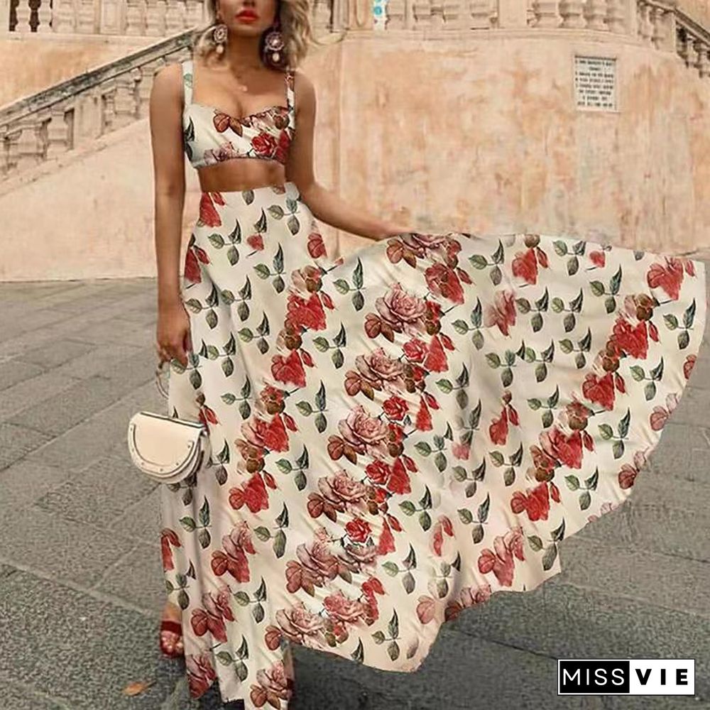 Flower Printed Maxi Dress