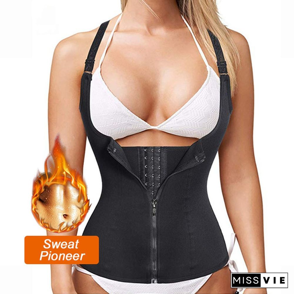 Women Sauna Suit Waist Trainer Plus Size Neoprene Slimming Body Shaper Vest Weight Loss Steel Boned Corset Workout Tank Tops fajas de mujer