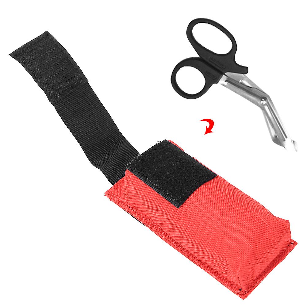 Nylon Outdoor Portable Tactics Medical Tourniquet Pouch Trauma Shear Strap Bagred