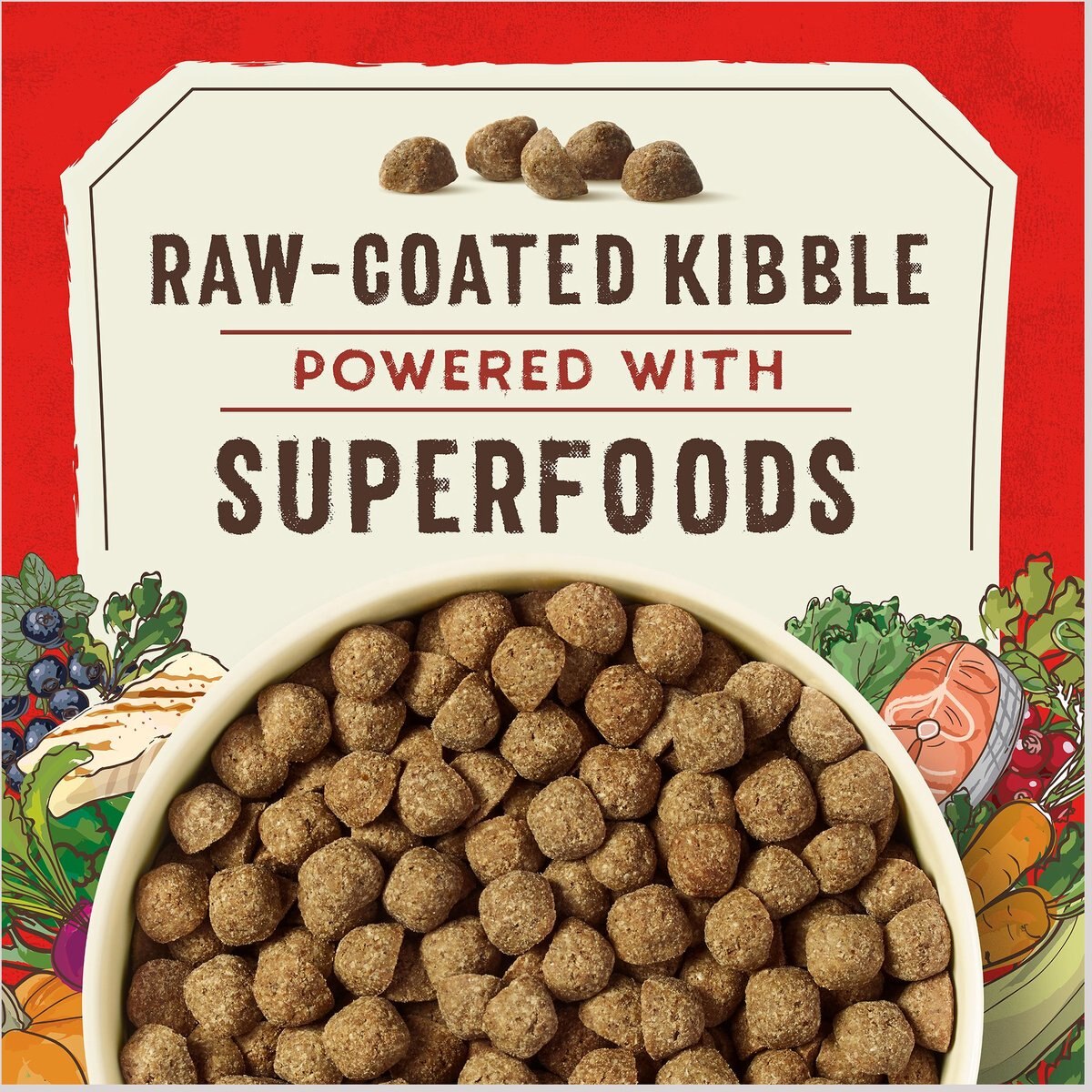 Stella and Chewy's SuperBlends Raw Coated Wholesome Grains Wild-Caught Whitefish and Salmon Recipe with Superfoods Dry Dog Food