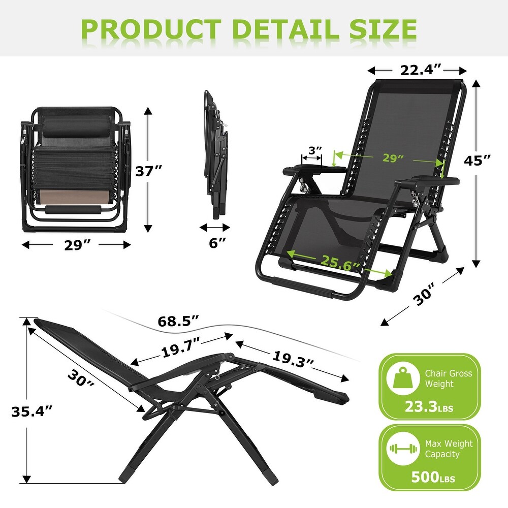 29In Patio Reclining Chaise Lounge with Removable Cushion