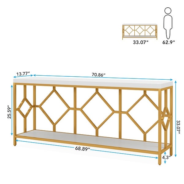 70.9 Inche Extral Long Console Sofa Table for Entryway， Accent Table Living Room