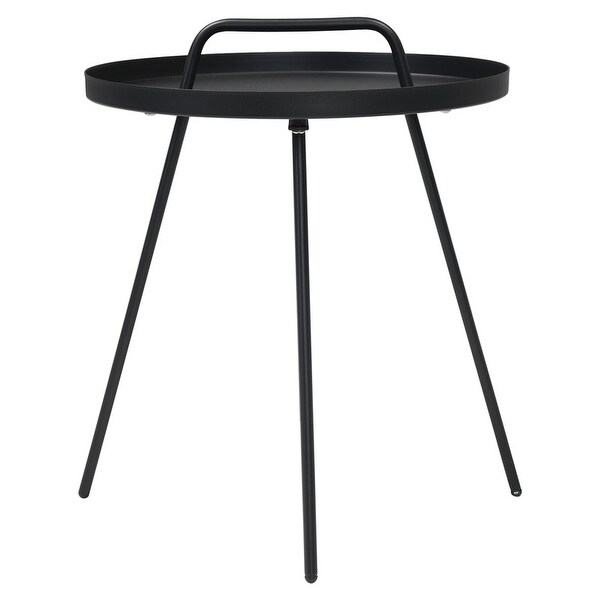 Round Side Table Steel End Table Small Circle Side Coffee Table for Living Room Bedside Outdoor