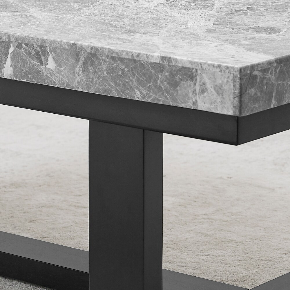 The Gray Barn Ludlow Gray Marble Sofa Table