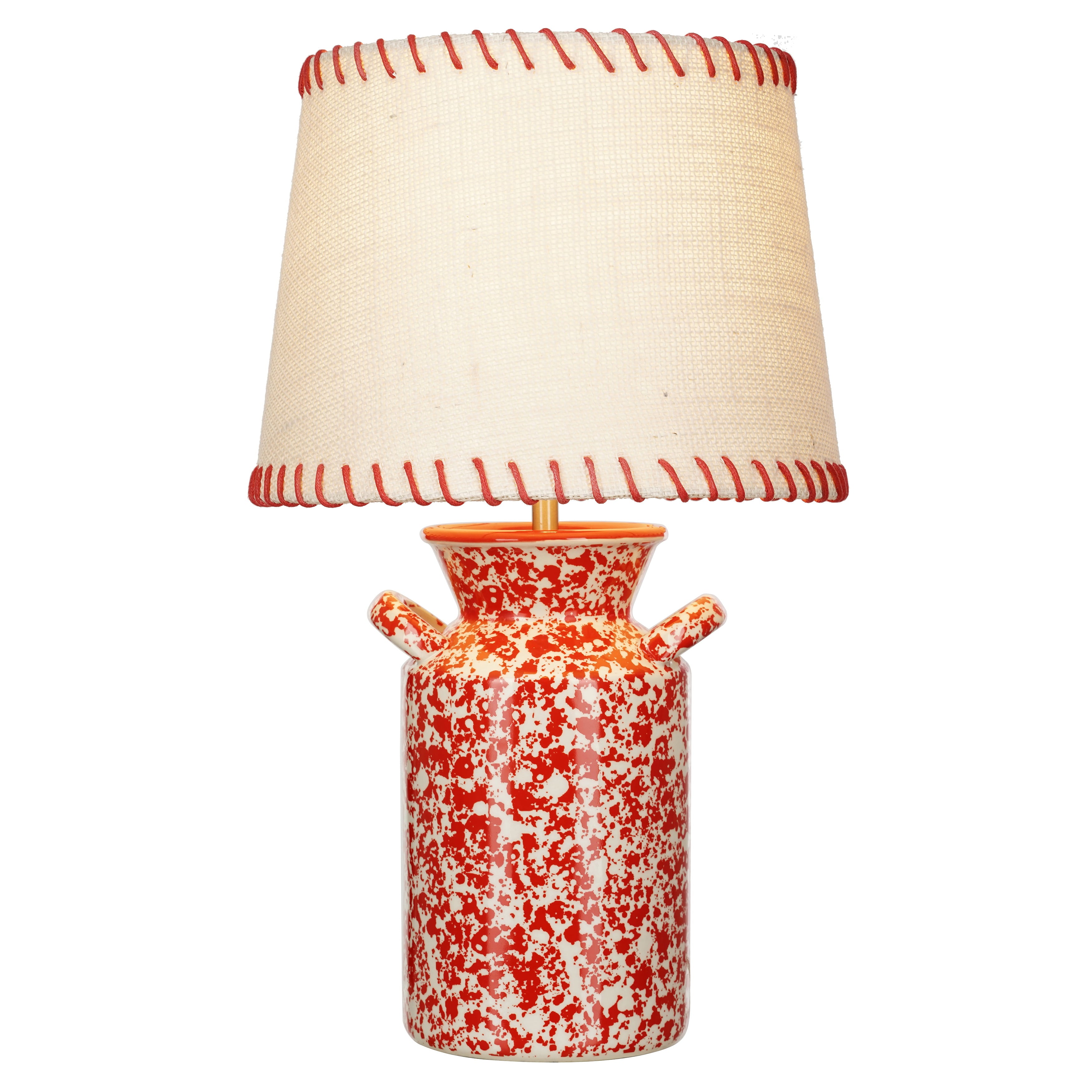 The Pioneer Woman Country Splatter Table Lamp, Red Finish with LED Bulb Included