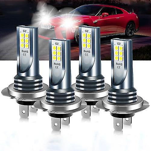 4x H7 Led Headlight Bulb Kit High Low Beam 220w 60000lm 6000k