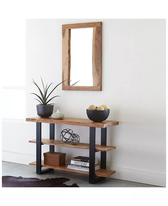 Alaterre Furniture Alpine Natural Live Edge Wood Media Console Table