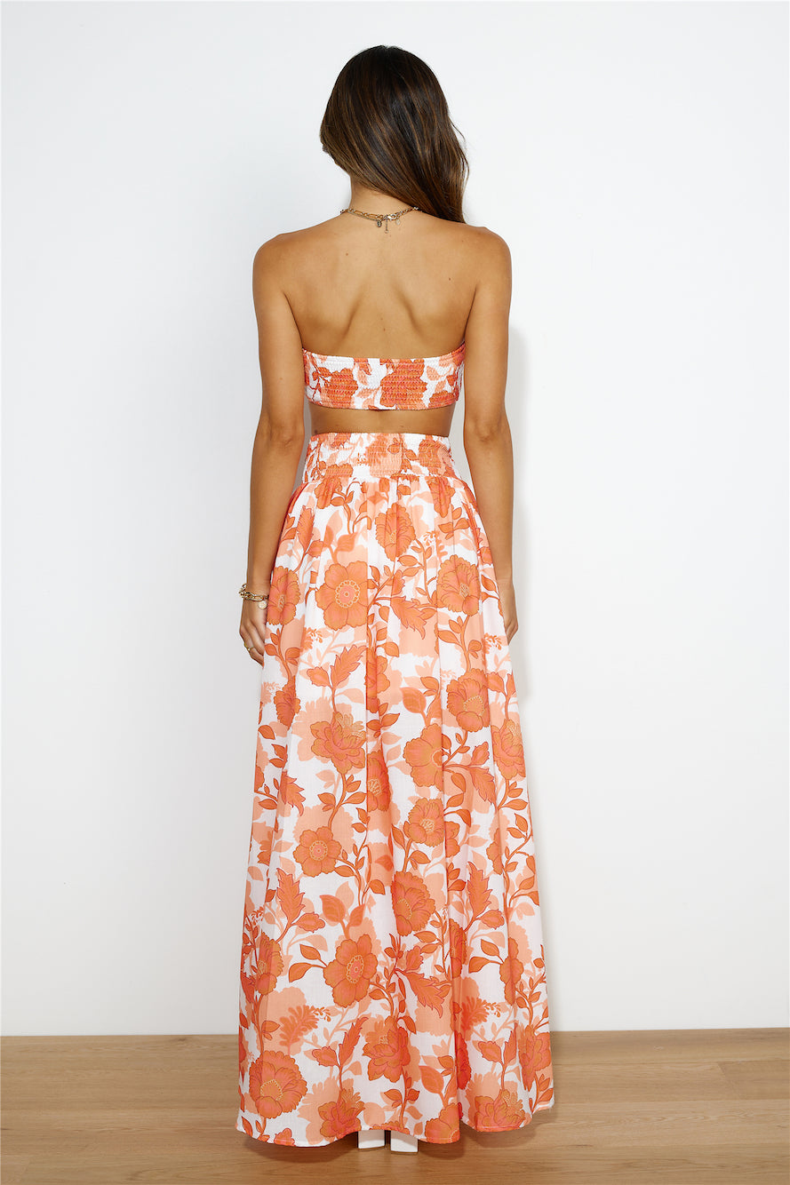 Creme Brulee Bandeau Top Orange