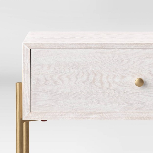 Natural Luxe Accent Table Off white