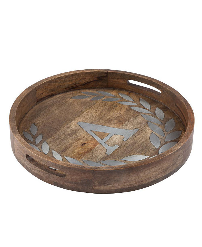 The GG Collection Heritage Collection Monogram Mango Wood Round Tray