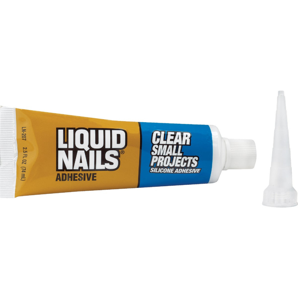 Liquid Nails Silicone Adhesive Clear Small Projects 2.5oz ;