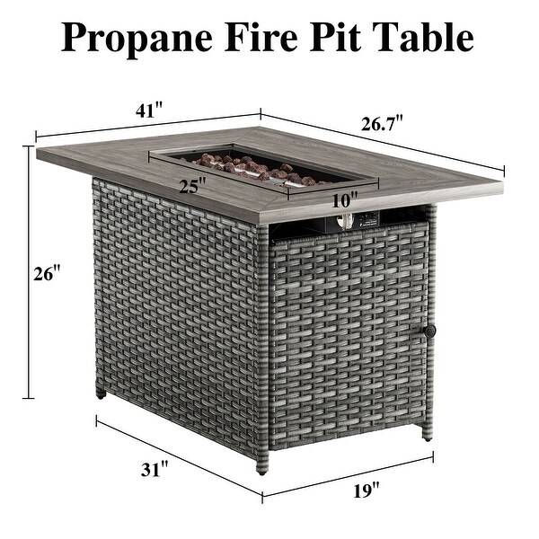 2 in 1 Firepit Table Outdoor Fire Pit Table