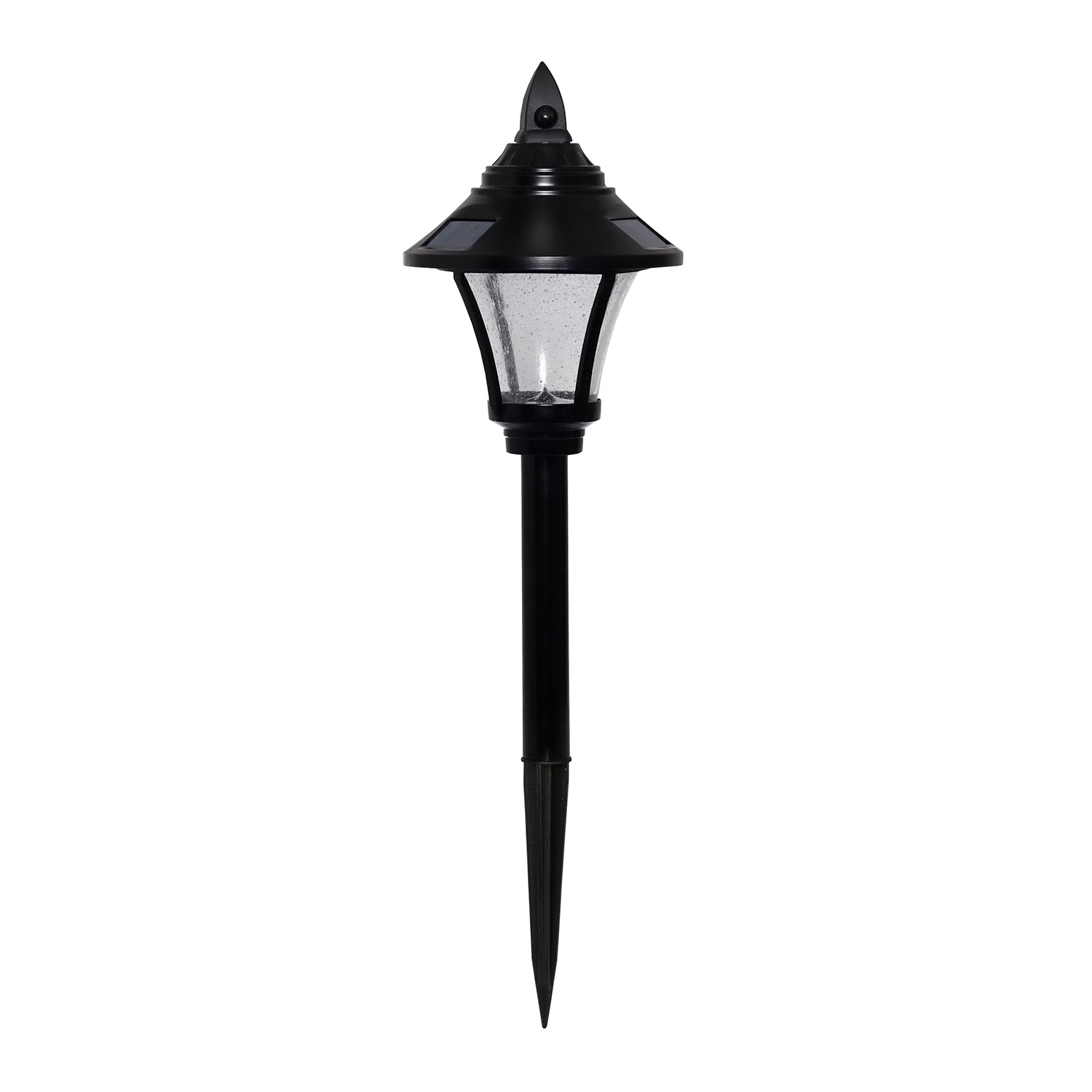 Mainstays Solar Powered Black Motion Activated LED Path Light， 100 Lumens， (2 Count)