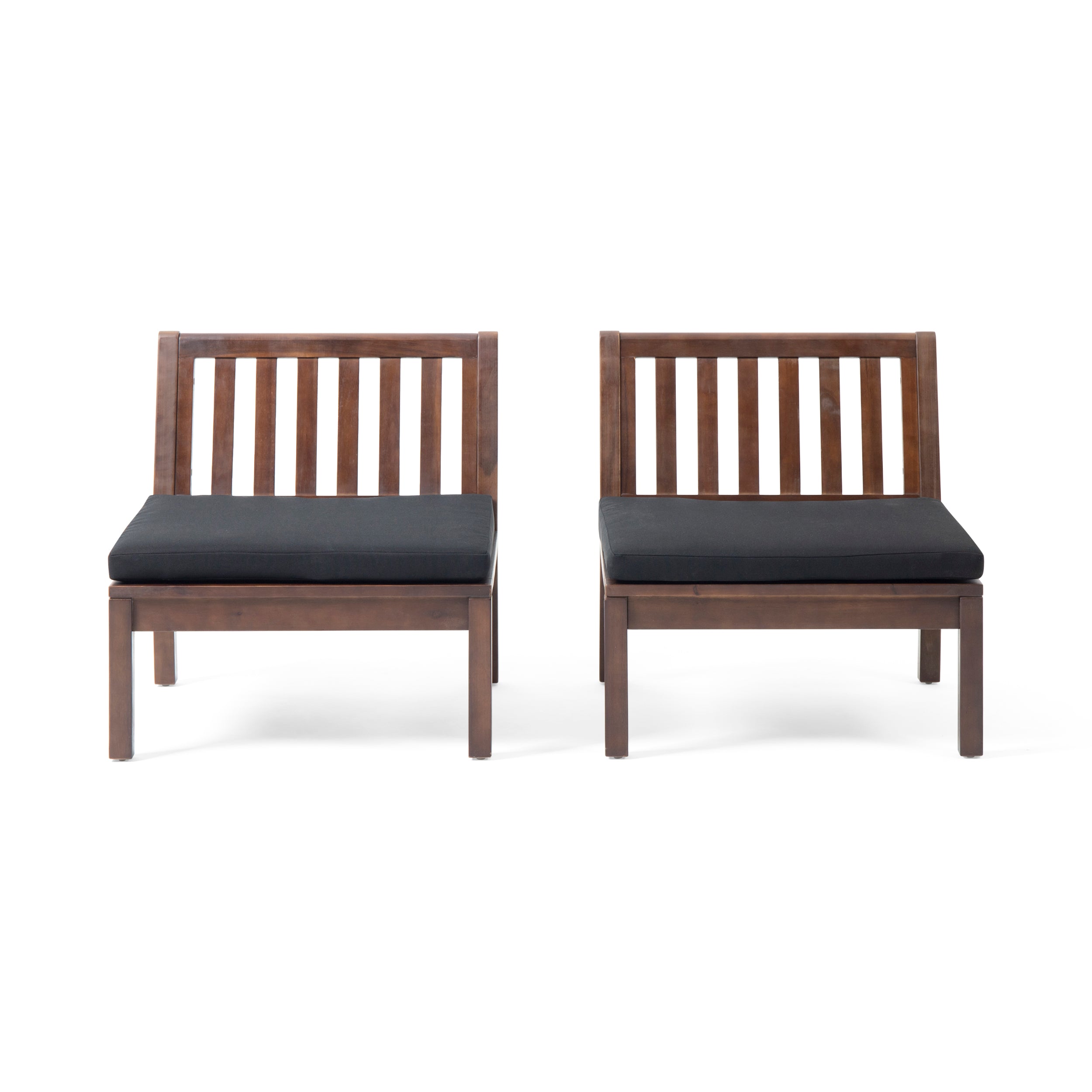 Arth Outdoor Acacia Wood Club Chair (Set of 2)