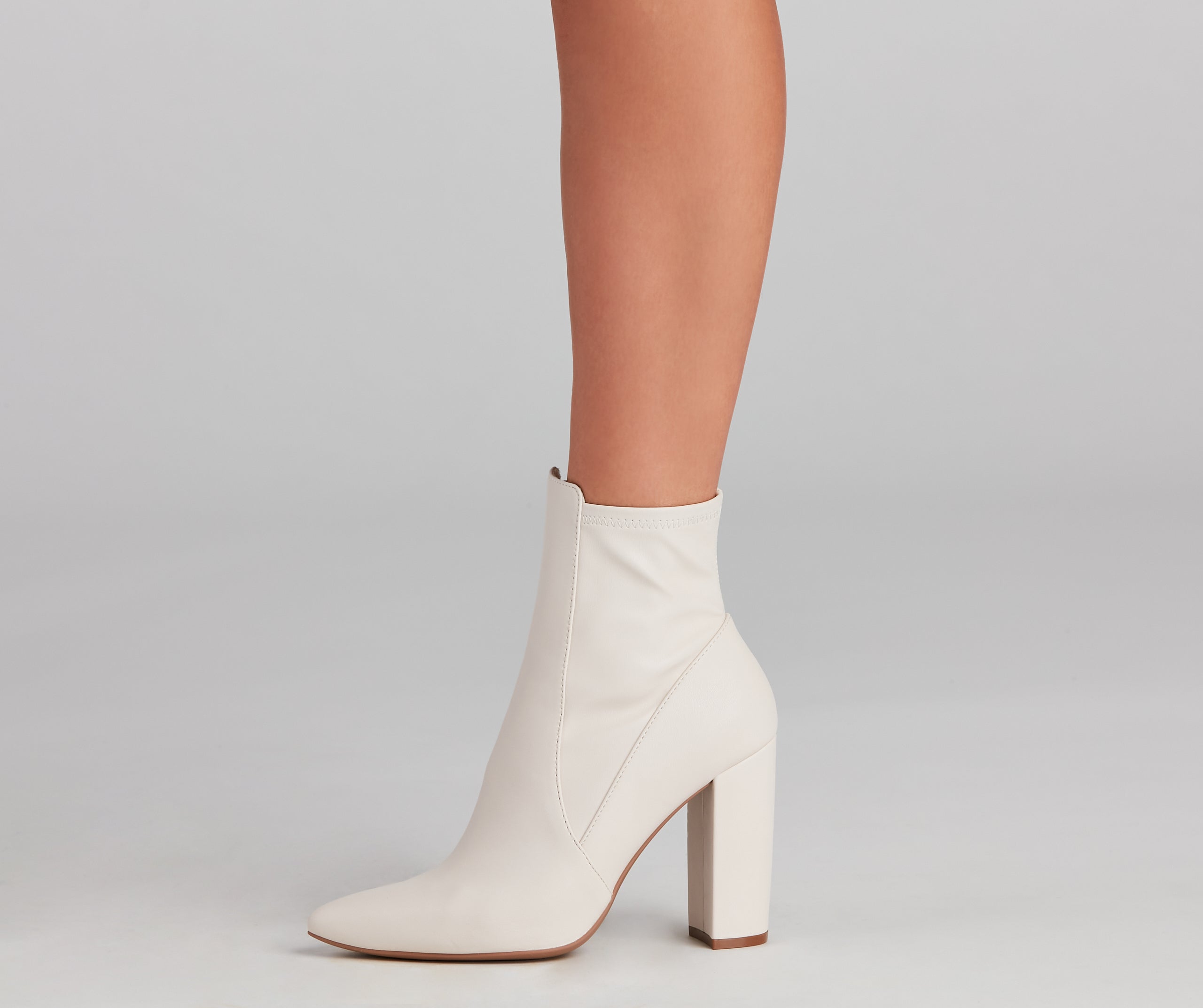 Fashion Point Block Heel Booties