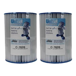 Unicel 7 in. Dia 25 sq. ft. Spa Replacement Pool Filter Cartridge (2-Pack) 2 x C7626